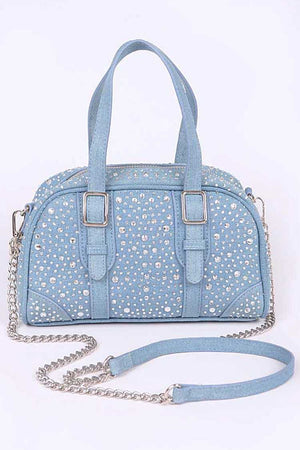 Rhinestone Denim Bag