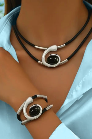 GEM BANGLE NECKLACE SET