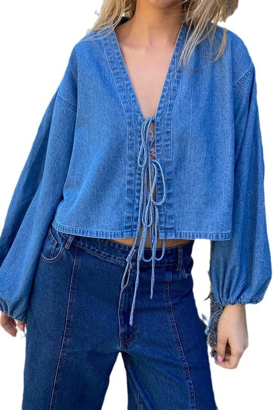 DENIM BLOUSE