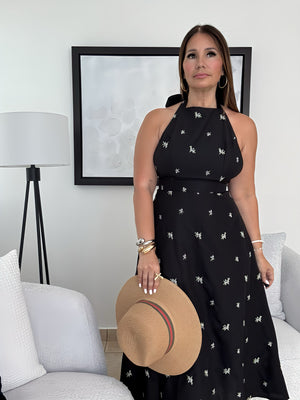 FLOWER EMBROIDERED DRESS