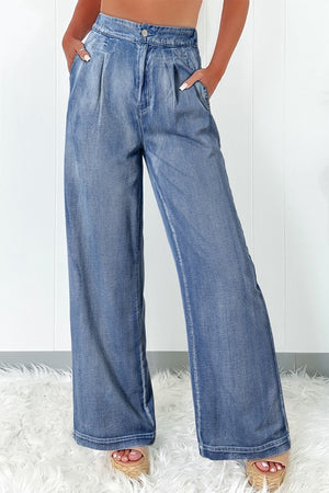 WIDE LEG HIGH WAIST JEANS